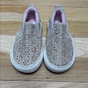 Stylish Kids Slip-On Sneakers - Beige and Pink